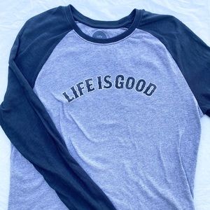 Life is Good Baseball Tee